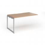 Connex Plus O Frame 1400 x 800 x 725mm Single Add On Bay - Silver Frame Beech Top HCO148-AB-S-B