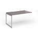 Connex Plus O Frame 1400 x 800 x 725mm Single Add On Bay - Silver Frame Grey Oak Top HCO148-AB-S-GO