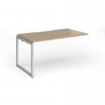 Connex Plus O Frame 1400 x 800 x 725mm Single Add On Bay - Silver Frame Kendal Oak Top HCO148-AB-S-KO
