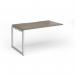 Connex Plus O Frame 1400 x 800 x 725mm Single Add On Bay - Silver Frame Nebraska Oak Top HCO148-AB-S-NO