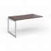 Connex Plus O Frame 1400 x 800 x 725mm Single Add On Bay - Silver Frame Walnut Top HCO148-AB-S-W