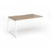 Connex Plus O Frame 1400 x 800 x 725mm Single Add On Bay - White Frame Kendal Oak Top HCO148-AB-WH-KO