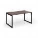Connex Plus O Frame 1400 x 800 x 725mm Single Desk - Black Frame Walnut Top HCO148-K-W