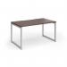 Connex Plus O Frame 1400 x 800 x 725mm Single Desk - Silver Frame Walnut Top HCO148-S-W