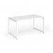 Connex Plus O Frame 1400 x 800 x 725mm Single Desk - White Frame White Top HCO148-WH-WH