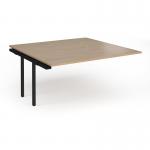 Connex Plus O Frame 1600 x 1600 x 725mm Back to Back Add On Bay - Black Frame Kendal Oak Top HCO1616-AB-K-KO