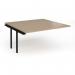 Connex Plus O Frame 1600 x 1600 x 725mm Back to Back Add On Bay - Black Frame Kendal Oak Top HCO1616-AB-K-KO
