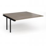 Connex Plus O Frame 1600 x 1600 x 725mm Back to Back Add On Bay - Black Frame Nebraska Oak Top HCO1616-AB-K-NO