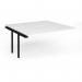 Connex Plus O Frame 1600 x 1600 x 725mm Back to Back Add On Bay - Black Frame White Top HCO1616-AB-K-WH