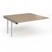 Connex Plus O Frame 1600 x 1600 x 725mm Back to Back Add On Bay - Silver Frame Kendal Oak Top HCO1616-AB-S-KO