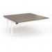 Connex Plus O Frame 1600 x 1600 x 725mm Back to Back Add On Bay - White Frame Nebraska Oak Top HCO1616-AB-WH-NO