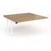 Connex Plus O Frame 1600 x 1600 x 725mm Back to Back Add On Bay - White Frame Oak Top HCO1616-AB-WH-O