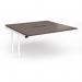 Connex Plus O Frame 1600 x 1600 x 725mm Back to Back Add On Bay - White Frame Walnut Top HCO1616-AB-WH-W
