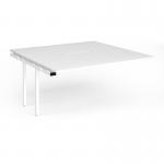 Connex Plus O Frame 1600 x 1600 x 725mm Back to Back Add On Bay - White Frame White Top HCO1616-AB-WH-WH