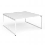 Connex Plus O Frame 1600 x 1600 x 725mm Back to Back Desk (2 x 1600mm) - White Frame White Top HCO1616-WH-WH