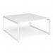 Connex Plus O Frame 1600 x 1600 x 725mm Back to Back Desk (2 x 1600mm) - White Frame White Top HCO1616-WH-WH