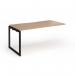 Connex Plus O Frame 1600 x 800 x 725mm Single Add On Bay - Black Frame Beech Top HCO168-AB-K-B