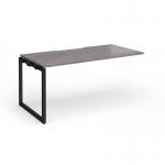 Connex Plus O Frame 1600 x 800 x 725mm Single Add On Bay - Black Frame Grey Oak Top HCO168-AB-K-GO