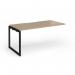 Connex Plus O Frame 1600 x 800 x 725mm Single Add On Bay - Black Frame Kendal Oak Top HCO168-AB-K-KO
