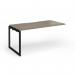 Connex Plus O Frame 1600 x 800 x 725mm Single Add On Bay - Black Frame Nebraska Oak Top HCO168-AB-K-NO