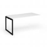 Connex Plus O Frame 1600 x 800 x 725mm Single Add On Bay - Black Frame White Top HCO168-AB-K-WH