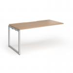 Connex Plus O Frame 1600 x 800 x 725mm Single Add On Bay - Silver Frame Beech Top HCO168-AB-S-B