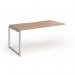 Connex Plus O Frame 1600 x 800 x 725mm Single Add On Bay - Silver Frame Beech Top HCO168-AB-S-B