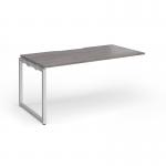Connex Plus O Frame 1600 x 800 x 725mm Single Add On Bay - Silver Frame Grey Oak Top HCO168-AB-S-GO