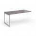 Connex Plus O Frame 1600 x 800 x 725mm Single Add On Bay - Silver Frame Grey Oak Top HCO168-AB-S-GO
