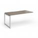 Connex Plus O Frame 1600 x 800 x 725mm Single Add On Bay - Silver Frame Nebraska Oak Top HCO168-AB-S-NO
