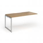 Connex Plus O Frame 1600 x 800 x 725mm Single Add On Bay - Silver Frame Oak Top HCO168-AB-S-O