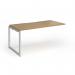 Connex Plus O Frame 1600 x 800 x 725mm Single Add On Bay - Silver Frame Oak Top HCO168-AB-S-O