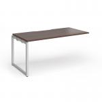 Connex Plus O Frame 1600 x 800 x 725mm Single Add On Bay - Silver Frame Walnut Top HCO168-AB-S-W