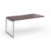 Connex Plus O Frame 1600 x 800 x 725mm Single Add On Bay - Silver Frame Walnut Top HCO168-AB-S-W