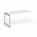 Connex Plus O Frame 1600 x 800 x 725mm Single Add On Bay - Silver Frame White Top HCO168-AB-S-WH
