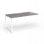 Connex Plus O Frame 1600 x 800 x 725mm Single Add On Bay - White Frame Grey Oak Top HCO168-AB-WH-GO