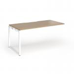 Connex Plus O Frame 1600 x 800 x 725mm Single Add On Bay - White Frame Kendal Oak Top HCO168-AB-WH-KO