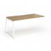 Connex Plus O Frame 1600 x 800 x 725mm Single Add On Bay - White Frame Oak Top HCO168-AB-WH-O