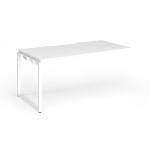 Connex Plus O Frame 1600 x 800 x 725mm Single Add On Bay - White Frame White Top HCO168-AB-WH-WH