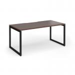 Connex Plus O Frame 1600 x 800 x 725mm Single Desk - Black Frame Walnut Top HCO168-K-W