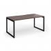Connex Plus O Frame 1600 x 800 x 725mm Single Desk - Black Frame Walnut Top HCO168-K-W