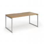 Connex Plus O Frame 1600 x 800 x 725mm Single Desk - Silver Frame Oak Top HCO168-S-O