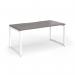 Connex Plus O Frame 1600 x 800 x 725mm Single Desk - White Frame Grey Oak Top HCO168-WH-GO