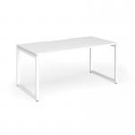 Connex Plus O Frame 1600 x 800 x 725mm Single Desk - White Frame White Top HCO168-WH-WH