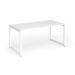 Connex Plus O Frame 1600 x 800 x 725mm Single Desk - White Frame White Top HCO168-WH-WH