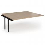 Connex Plus O Frame 1800 x 1600 x 725mm Back to Back Add On Bay - Black Frame Kendal Oak Top HCO1816-AB-K-KO
