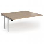 Connex Plus O Frame 1800 x 1600 x 725mm Back to Back Add On Bay - Silver Frame Kendal Oak Top HCO1816-AB-S-KO