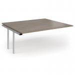 Connex Plus O Frame 1800 x 1600 x 725mm Back to Back Add On Bay - Silver Frame Nebraska Oak Top HCO1816-AB-S-NO