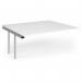 Connex Plus O Frame 1800 x 1600 x 725mm Back to Back Add On Bay - Silver Frame White Top HCO1816-AB-S-WH