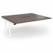 Connex Plus O Frame 1800 x 1600 x 725mm Back to Back Add On Bay - White Frame Walnut Top HCO1816-AB-WH-W